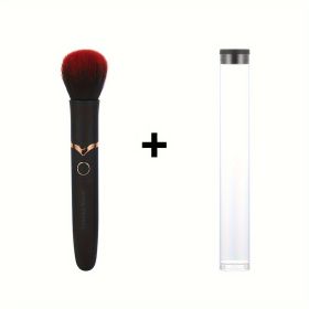 Electric Massage Stick and Beauty Vibration Massager Doubling as Makeup Blush Brush - Black+ storage box