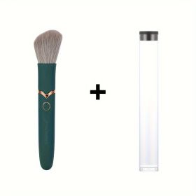 Electric Massage Stick and Beauty Vibration Massager Doubling as Makeup Blush Brush - Green+ storage box