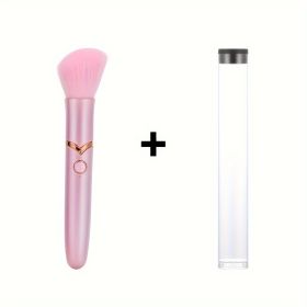 Electric Massage Stick and Beauty Vibration Massager Doubling as Makeup Blush Brush - Pink+ storage box