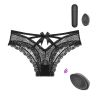 10 Speed Wireless Remote Bullet Vibrator, Women Lace Erotic Panties, Rechargeable Portable AV Massager - Black
