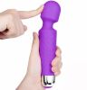 Cordless Handheld Powerful Vibrating Massager Wand Full Body Therapy Motor - purple
