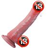 Realistic Dildo with Suction Cup, 7.5 in Silicone Dildos for G Spot Anal Play, Beginner Friendly Dildos for Women Men - Brown