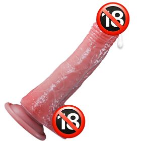 Realistic Dildo with Suction Cup, 7.5 in Silicone Dildos for G Spot Anal Play, Beginner Friendly Dildos for Women Men - Brown