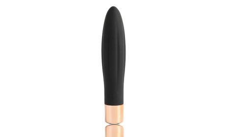 Rechargeable Clit Vibrator Wand Massager 7 Speeds G-Spot Quiet Vibrator Dildo  - Black