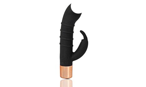 G-Spot Rabbit Vibrator with 7 Frequencys Clit Stimulation Dual Motor Vibration - Black