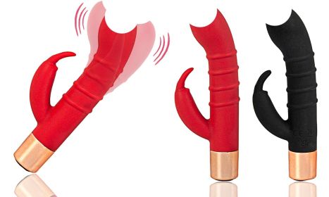 G-Spot Rabbit Vibrator with 7 Frequencys Clit Stimulation Dual Motor Vibration - Red