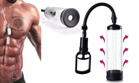 Penis Pump Vacuum Air Pump Suction Enhancement Growth Enlarger Pump Extender - Clear