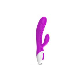 Rechargeable 8 Modes Dildo G-spot Vibration Stimulate Vibrator Waterproof - Purple