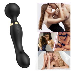Massagestab 20 Modes Elegant Massagegerät leise hohe Akku Leistung Silikon - black