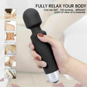 Profi Massagestab mit Vibration – Für Nacken/Rücken Muskelschmerzen – 20 Stufen - black