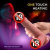 Thrusting Dildo Vibrator for Women, Remote Control Realistic Penis Dildo, Heating Vibrator with Suction Cup Silicone Vagina Massager - Brown