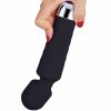 Cordless Handheld Powerful Vibrating Massager Wand Full Body Therapy Motor - black