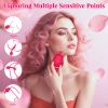 Rose Tongue Vibrator for Women, 9 Licking Modes Bendable Dual Vibrators for Anal Clitoral Stimulation - Red