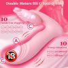 Wearable Panty Vibrator for Women, APP Control G Spot Vibrator Wiggling and Clitoral Tapping with Heat Function - Pink