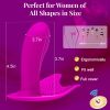 Wearable Heated Vibrator with Remote, G Spot Vibrating Sex Toy for Couples Panty Play - Purple