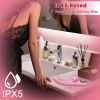 Thrusting Dildo Vibrator with 7 Vibrations, Clitoral Stimulator with Heating Tip and LCD Display, G Spot Rose Vibrator for Women - Pink