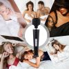 20 Speed Electric Handheld Vibrating Massager Therapy Motor Wand Full Body Massage Stick+Box - black
