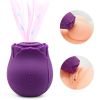Mini Flower Women USB Charging G Spot Stimulator Quiet Vibrating Waterproof Electric Rose Vibrate Massaging Simulator for Pleasure, Tshirt - purple