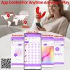 Wearable Vibrator for Women, APP Remote Vibrator for G Spot and Clit Stimulator, Wiggling Heated Vibrator for Couples Play - Red