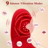 Vibrating Cock Ring for Men, Dual Motor Remote Control Penis Vibrator with Clit Stimulator Adult Toys for Couples - Red