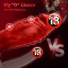 Monster Dildo G Spot Vibrator, 2.9in Thick Silicone Suction Dildo 8 Vibration Modes, Fantasy Huge Dildo for Women - Red