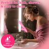 Thrusting Dildo Vibrator for Women, Tongue Vibrator with Thrust Modes, Clitoral Licking G Spot Vibrator for Couples Play - Pink