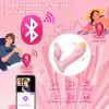 Wearable Panty Vibrator for Women, APP Control G Spot Vibrator Wiggling and Clitoral Tapping with Heat Function - Pink