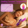 Triple Motor Thrusting Rabbit Vibrator, Heated G Spot Dildo with 8 Vibration & 3 Thrusting Modes, Clitoral Stimulator for Women - Red