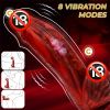 Vibrating Monster Dildo Vibrator, 10.4 inch Huge Dildo with Strong Suction G-Spot Vibrator for Women Vaginal Anal Play - Red
