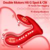 Wearable Vibrator for Women, APP Remote Vibrator for G Spot and Clit Stimulator, Wiggling Heated Vibrator for Couples Play - Red