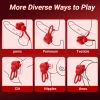 Vibrating Cock Ring with Rose Clitoral Stimulator, 10 Sucking Modes Couple Pleasure Penis Vibrator Sex Toys for Men - Red