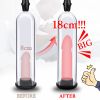 Vacuum pump toys for men with pressure gauge, with 1 realistic vaginal sleeve, 3 silicone sets of men's penis pump - black