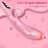 Thrusting Dildo Vibrator with 7 Vibrations, Clitoral Stimulator with Heating Tip and LCD Display, G Spot Rose Vibrator for Women - Pink