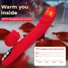 Thrusting Tongue Vibrator for Women, Heating G Spot Vibrator with Licking and LCD Display, Waterproof Clitoral Stimulator Oral Sex Toy - Red