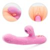 U-shaped Vibe Toy Rose Toy Sucking Toyz for Women Pleasures; Licking & Suction Toy with 10 Magic Modes & Full Waterproof & Rechargeable - pink