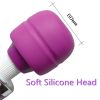 20 Speed Electric Handheld Vibrating Massager Therapy Motor Wand Full Body Massage Stick+Box - purple