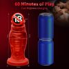 Monster Dildo G Spot Vibrator, 2.9in Thick Silicone Suction Dildo 8 Vibration Modes, Fantasy Huge Dildo for Women - Red