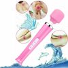 20 Speed Electric Handheld Vibrating Massager Therapy Motor Wand Full Body Massage Stick+Box - pink