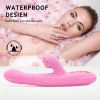 U-shaped Vibe Toy Rose Toy Sucking Toyz for Women Pleasures; Licking & Suction Toy with 10 Magic Modes & Full Waterproof & Rechargeable - pink