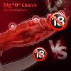 Big Monster Dildo with 8 Modes Vibrating, G Spot Vibrator Fantasy Creature Dildo with Texture and Suction Cup - Red