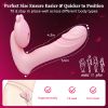 Wearable Panty Vibrator for Women, APP Control G Spot Vibrator Wiggling and Clitoral Tapping with Heat Function - Pink