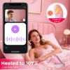 Wearable Panty Vibrator for Women, APP Control G Spot Vibrator Wiggling and Clitoral Tapping with Heat Function - Pink