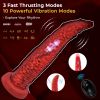 Wireless Remote Tentacle Monster Dildo, Thrusting Tongue Vibrator for G Spot and Anal Play for Women Men - Red