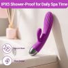 Rabbit Vibrator G Spot Stimulator for Women, Heated Dual Motor with 7 Modes Silicone Vibrator for Internal and Clitoral Stimulation - Purple