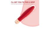 Rechargeable Clit Vibrator Wand Massager 7 Speeds G-Spot Quiet Vibrator Dildo  - Red