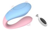 Wireless Remote Control Wearable Dildo Clitoris Stimulate Panty Vibrator - Pink