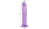 Suction Cup Dildo Clitoral 8'5 Inches Dildo Flaxible Realistic Dildo  - Purple
