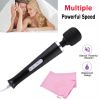 20 Speed Electric Handheld Vibrating Massager Therapy Motor Wand Full Body Massage Stick+Box - black