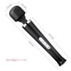 20 Speed Electric Handheld Vibrating Massager Therapy Motor Wand Full Body Massage Stick+Box - black