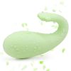 Massage Wireless remote control Automatic heating Silent 12 + 1 model Waterproof Silicone REMOTE WIRELESS. toy massager for remote couples - green
